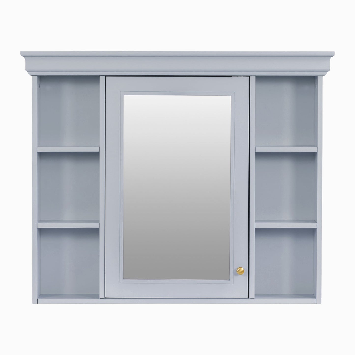 36'' Bathroom Vanity with Medicine Cabinet, Modern Mirror Cabinet with Adjustable Shelf, Bathroom Storage Cabinet with 4 Drawers - Korvel