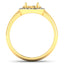 Bague de fiançailles semi-montée en or jaune 14K avec diamant blanc de 0,22 carat