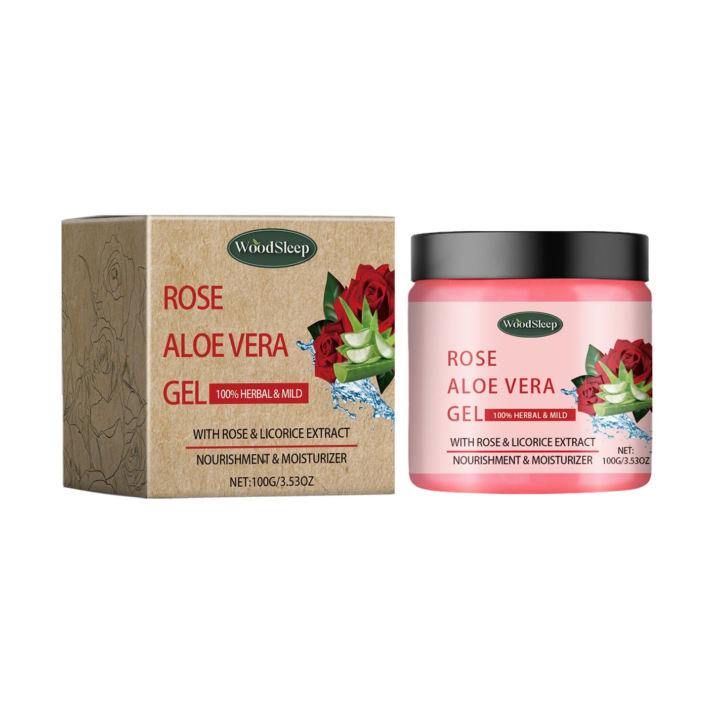 Rose Aloe Vera Water Hydrating Cream Firming And Moisturizing Tender Skin Gentle Moisturizing Repair Cream - Korvel