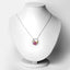 1.47 Carat Genuine Ruby and White Topaz Pendant in Sterling Silver