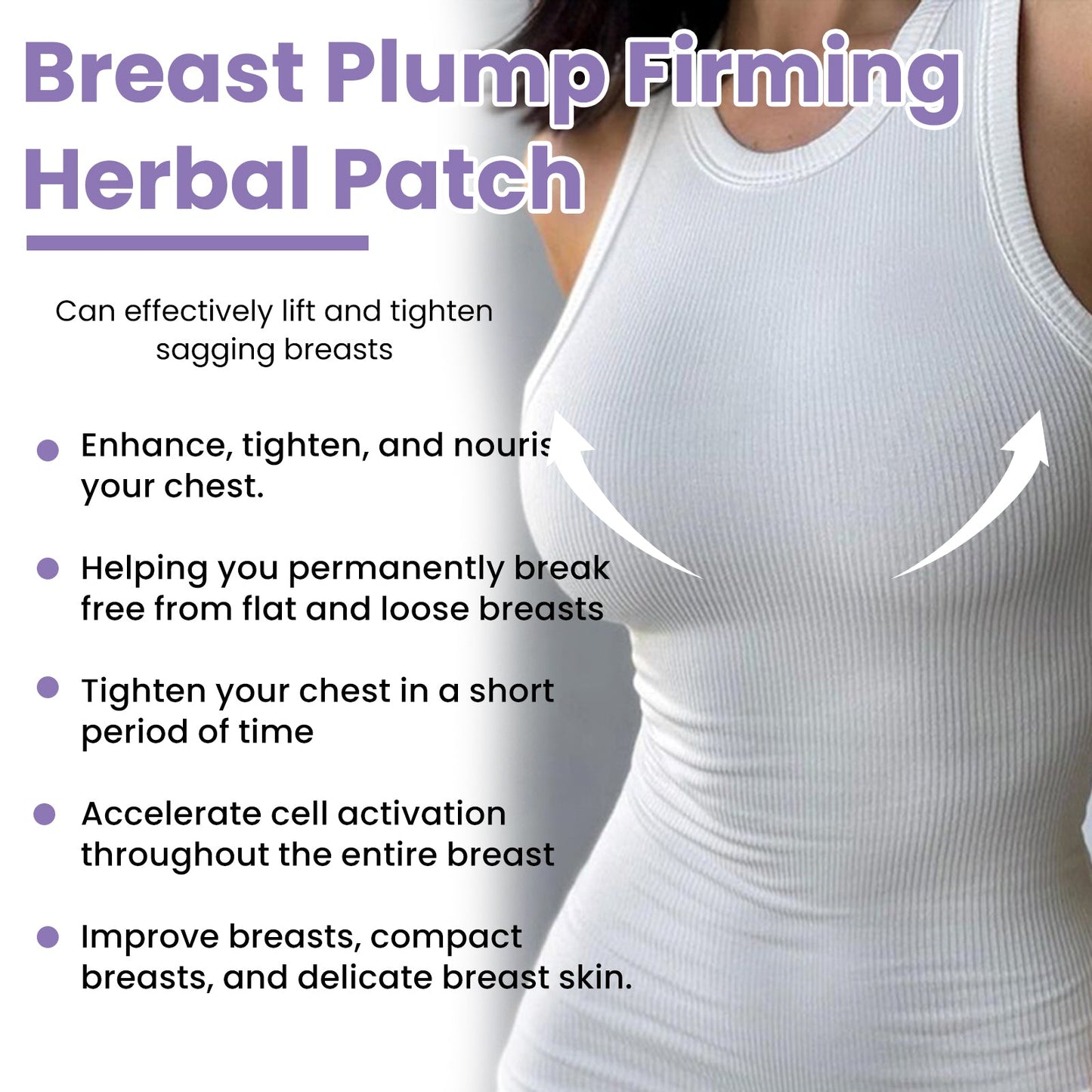 Breast Plump Firming Herbal Patch, Women's Breasts Plump Anti-sagging Breast Massage Care Patch - Korvel