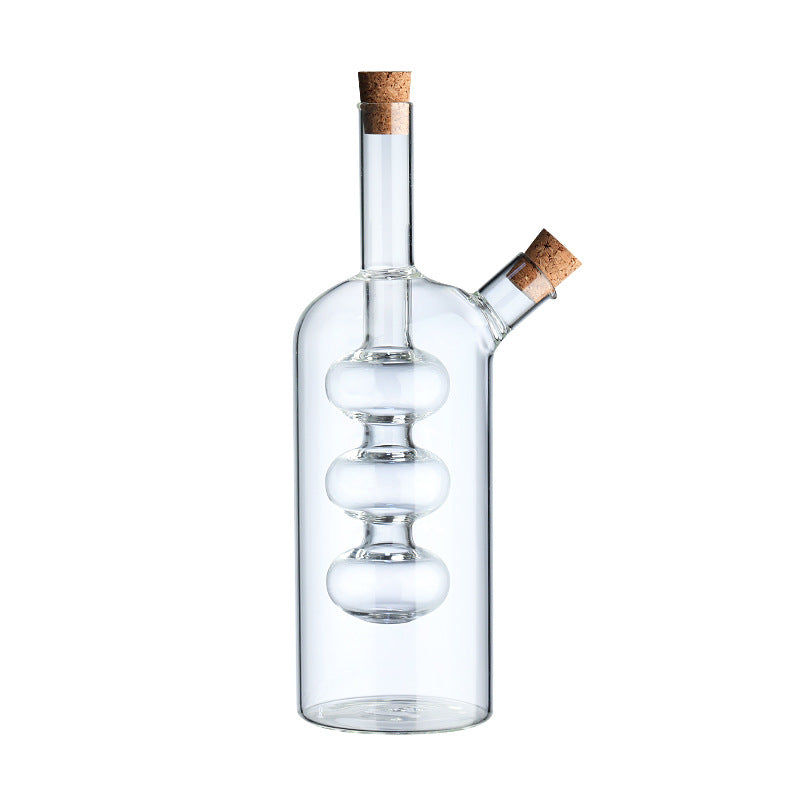 Kitchen Storage Sealed Bottles, Double-layer 2-in-1 Glass Bottles, Oil, Vinegar, Sauce, Seasoning Bottles, Kitchen Tools - Korvel