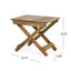Outdoor Folding Wooden Side Table, Natural, 15"D x 22.75"W x 18.25"H - Korvel