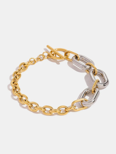 18K Gold-Plated Stainless Steel Chain Bracelet - Korvel