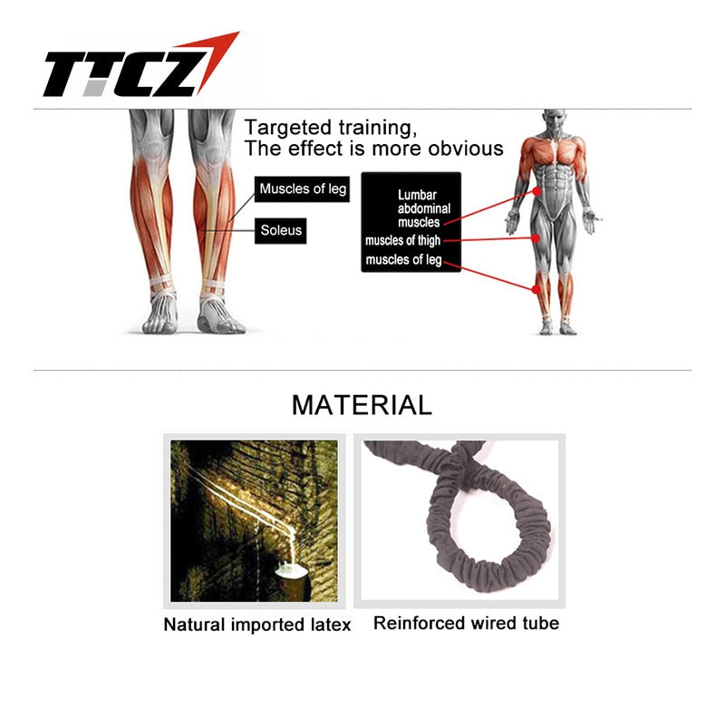 TTCZ Fitness Bounce Trainer Rope Resistance Band  Basketball Tennis Running Jump Leg Strength Agility Training Strap  equipment - Korvel
