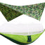 260x140cm Outdoor Double Camping Hammock with Mosquito Net and Rain Fly Tarp Lightweight Parachute Hammocks for Travel Hiking - Korvel
