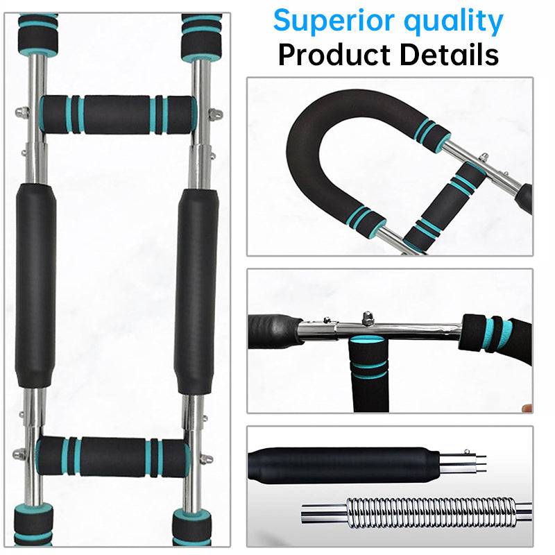 Adjustable Spring Twister Arm Exerciser: Strengthen forearms, triceps & chest. Portable home fitness gear. - Korvel