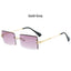Trendy Men Women Summer Rimless Sunglasses Fashion Small Rectangle Sun Glasses Traveling Style UV400 Shades Eyewear - Korvel