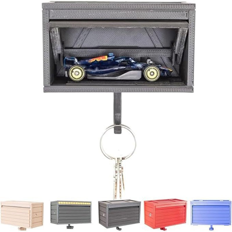 Porte-clés en bois élégant avec design en forme de garage
