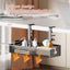 No-drill under-desk cord rack: metal mesh, high-load cable holder. - Korvel