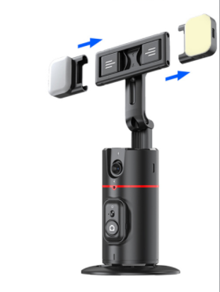 P02 Auto Face Tracking Stand 360 Rotation Phone Holder Desktop Tracking Gimbal Stabilizer Tripod for Live Vlogging Video - Korvel
