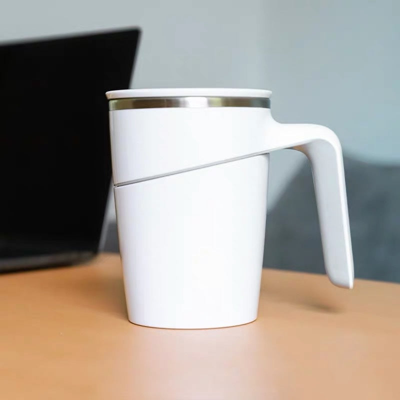 Inner Plastic Outer Steel Belt Handle Stainless Steel Thermos Cup Creative Office Anti-Fall Magic Suction Cup Does Not Pour The Cup - Korvel