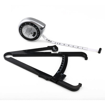 Body Fat Caliper and Measuring Tape for Body Skin fold Calipers and Body Fat Tape Measure Tool - Korvel