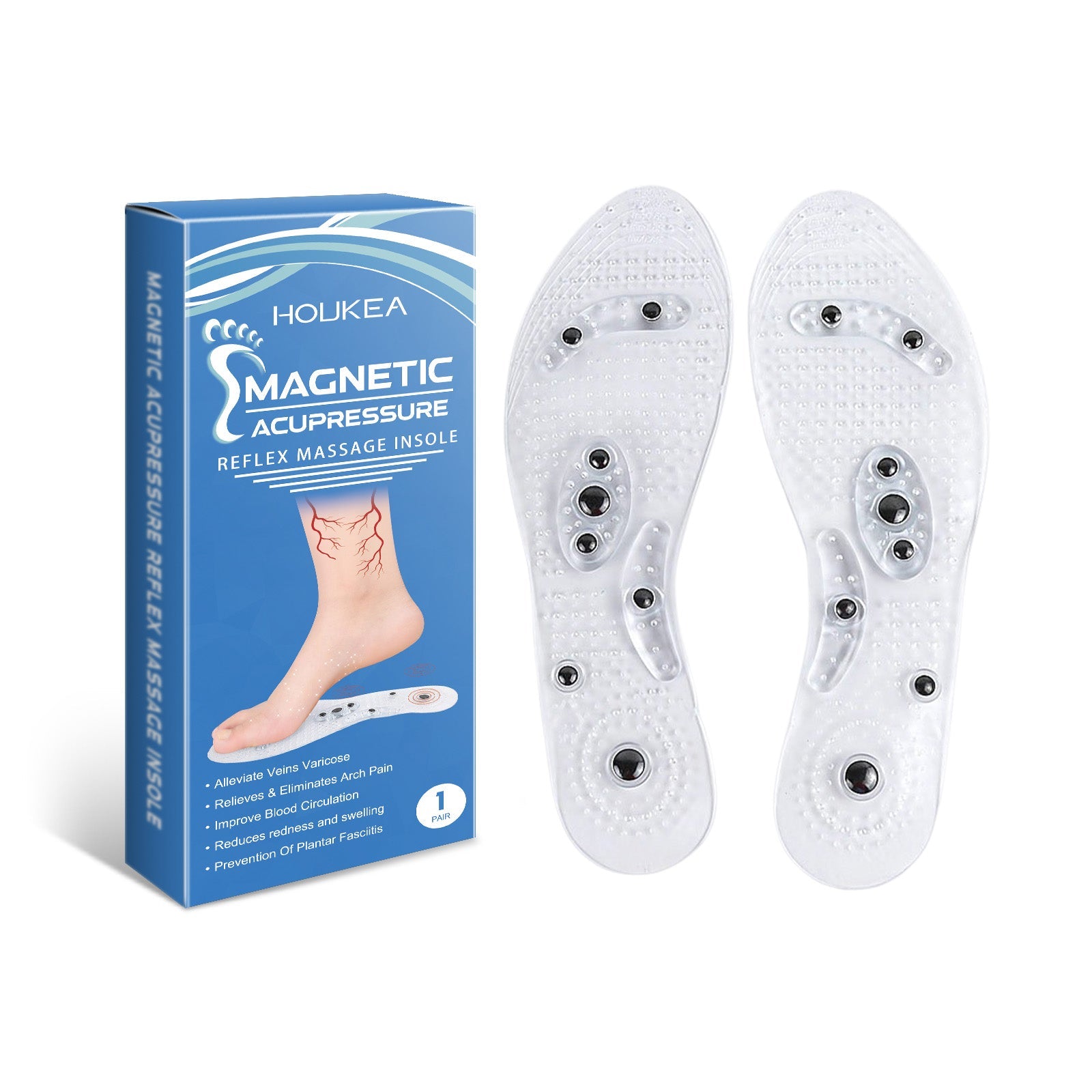 Comfortable Massage Insoles Leg Repair Raised Invisible Support Durable Lightweight Massage Insoles - Korvel