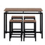 TREXM 5-Piece Compact Bar Table Set - Modern Industrial Design