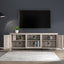 Grey Walnut TV Stand Storage Media Console with Two Doors