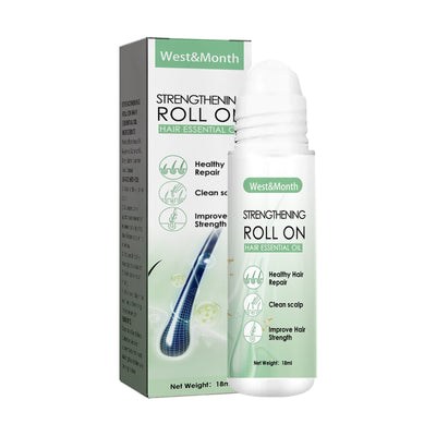 Strengthening Roll On Hair Essential Oil, Scalp Massage Moisturizing Hair Roots Thickening Hair Care Ball Essential Oil - Korvel