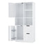 Bathroom storage cabinet with doors and drawers, multiple storage spaces, independent, open adjustable shelves, white - Korvel