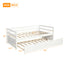 Daybed with Trundle Frame Set Twin Size White - Korvel