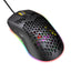 Souris de jeu creuse lumineuse RGB