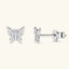 Moissanite 925 Sterling Silver Butterfly Stud Earrings - Korvel