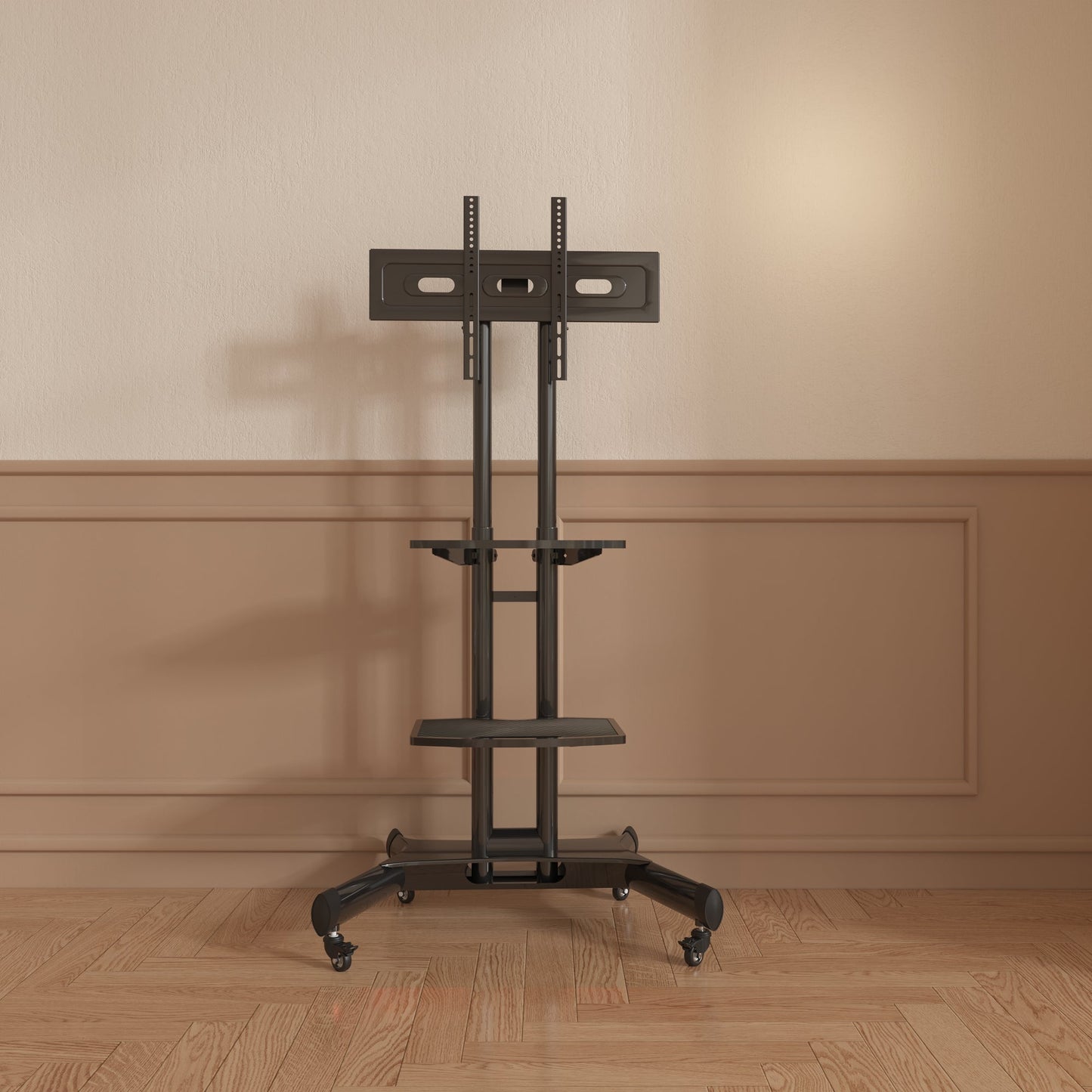 FANCO Universal Rotating TV Stand, suitable for 32-80 inch TVs, adjustable tilt height, maximum VESA 600x400mm (black) - Korvel