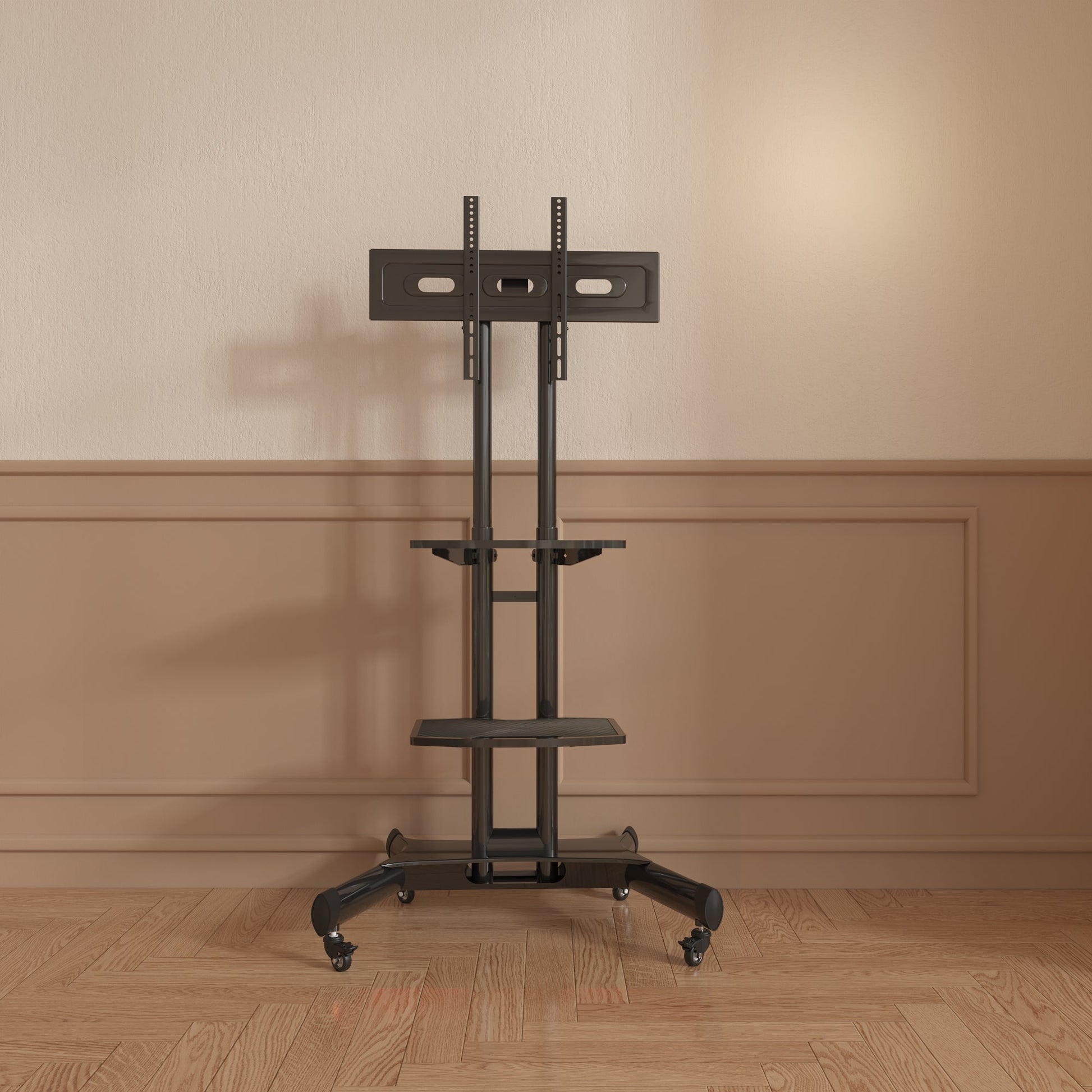 FANCO Universal Rotating TV Stand, suitable for 32-80 inch TVs, adjustable tilt height, maximum VESA 600x400mm (black) - Korvel