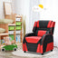 Kids PU Leather Gaming Recliner Sofa with Headrest - Red