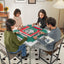 Table de Mahjong Pliable de 35 Pouces pour 4 Joueurs avec Porte-Gobelets - Vert