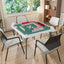 Table de Mahjong Pliable de 35 Pouces pour 4 Joueurs avec Porte-Gobelets - Vert