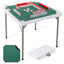 Table de Mahjong Pliable de 35 Pouces pour 4 Joueurs avec Porte-Gobelets - Vert