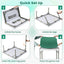 Table de Mahjong Pliable de 35 Pouces pour 4 Joueurs avec Porte-Gobelets - Vert