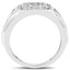 14K White Gold Plated Diamond Cluster Engagement Ring