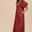 Robe Midi à Manches Bouffantes Smockée pour Femmes