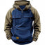 Men's Retro Cargo Hoodie with Half Zipper and Pockets