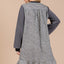 Robe Sweatshirt en Terry à Motifs Rayés