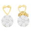 Boucles d'oreilles en diamant taille ronde en or jaune 14K