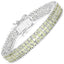 Bracelet en argent sterling .925 avec péridot véritable de 11,97 carats
