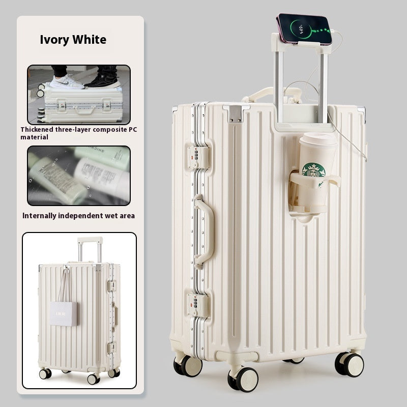 Large Capacity Travel Aluminum Frame Carry-On Luggage