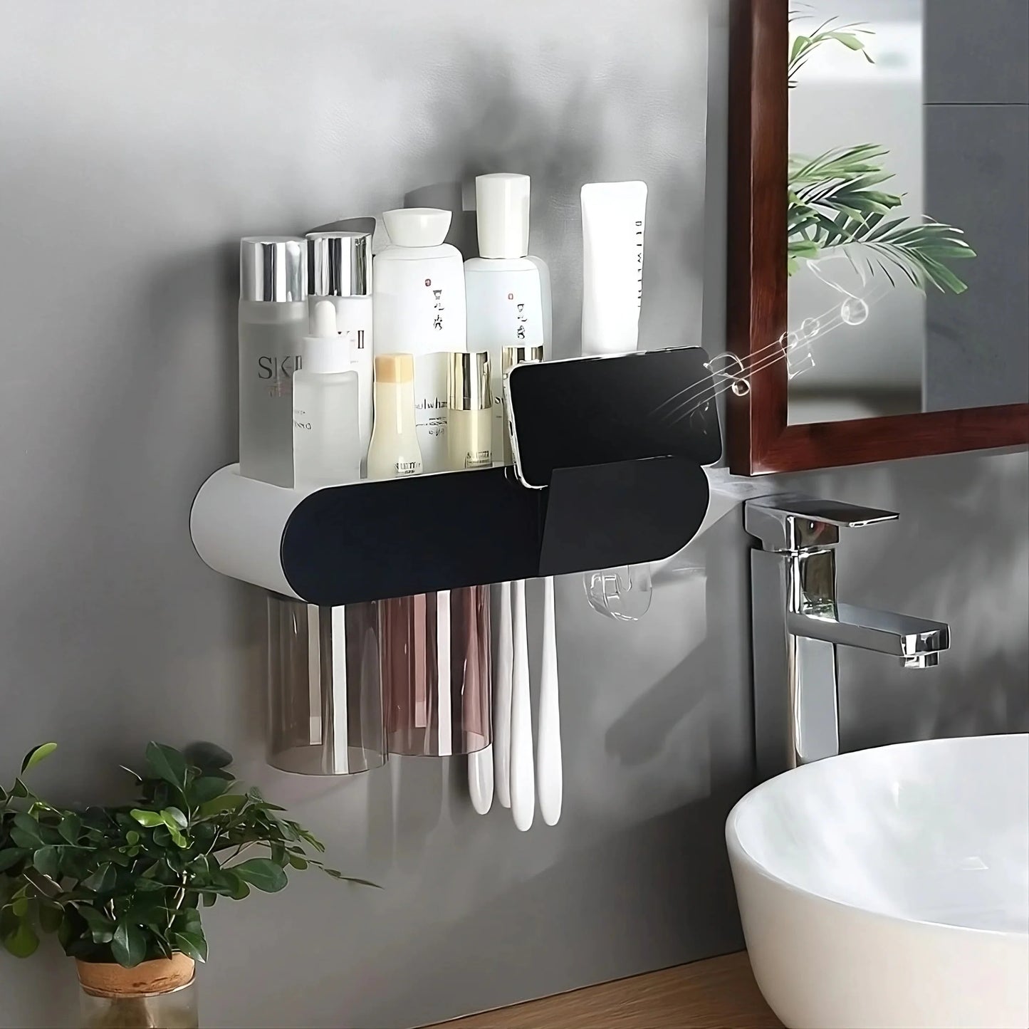 Organisateur de brosse à dents et de cosmétiques pratique