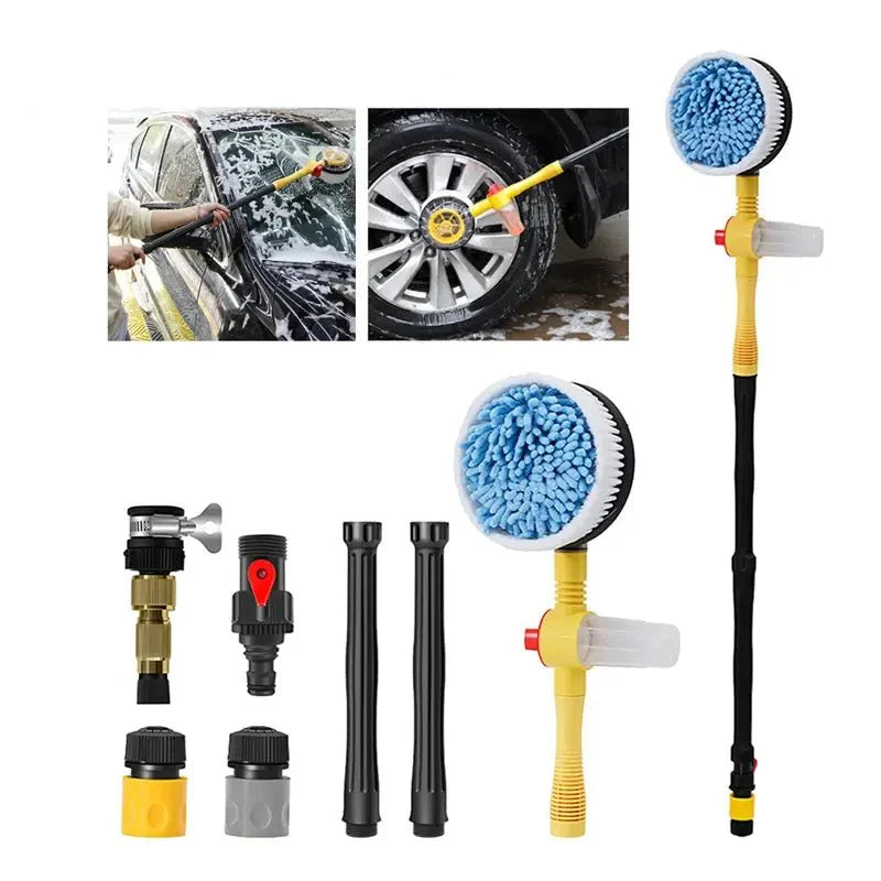 Kit de Cepillo de Lavado de Autos Rotativo 360°