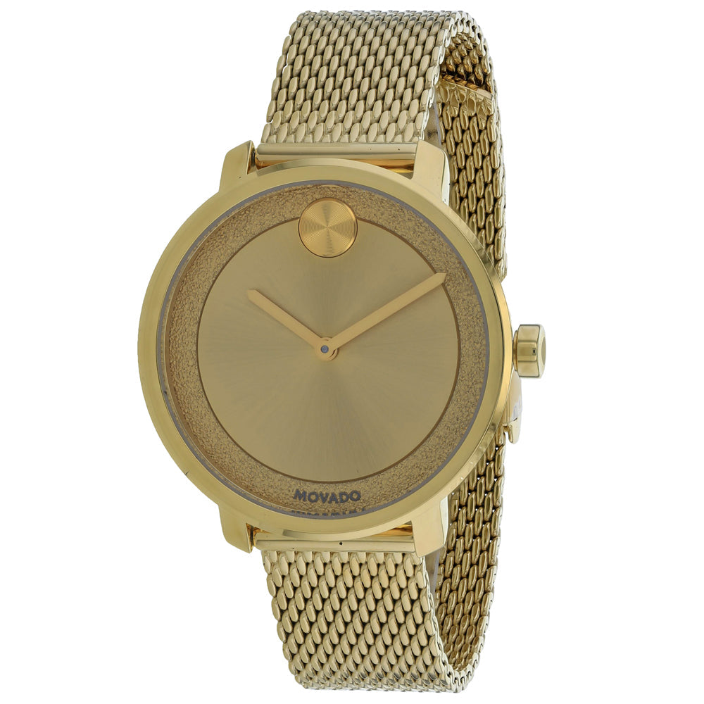 Movado Women's Bold Watch - Gold Dial & Stainless Steel