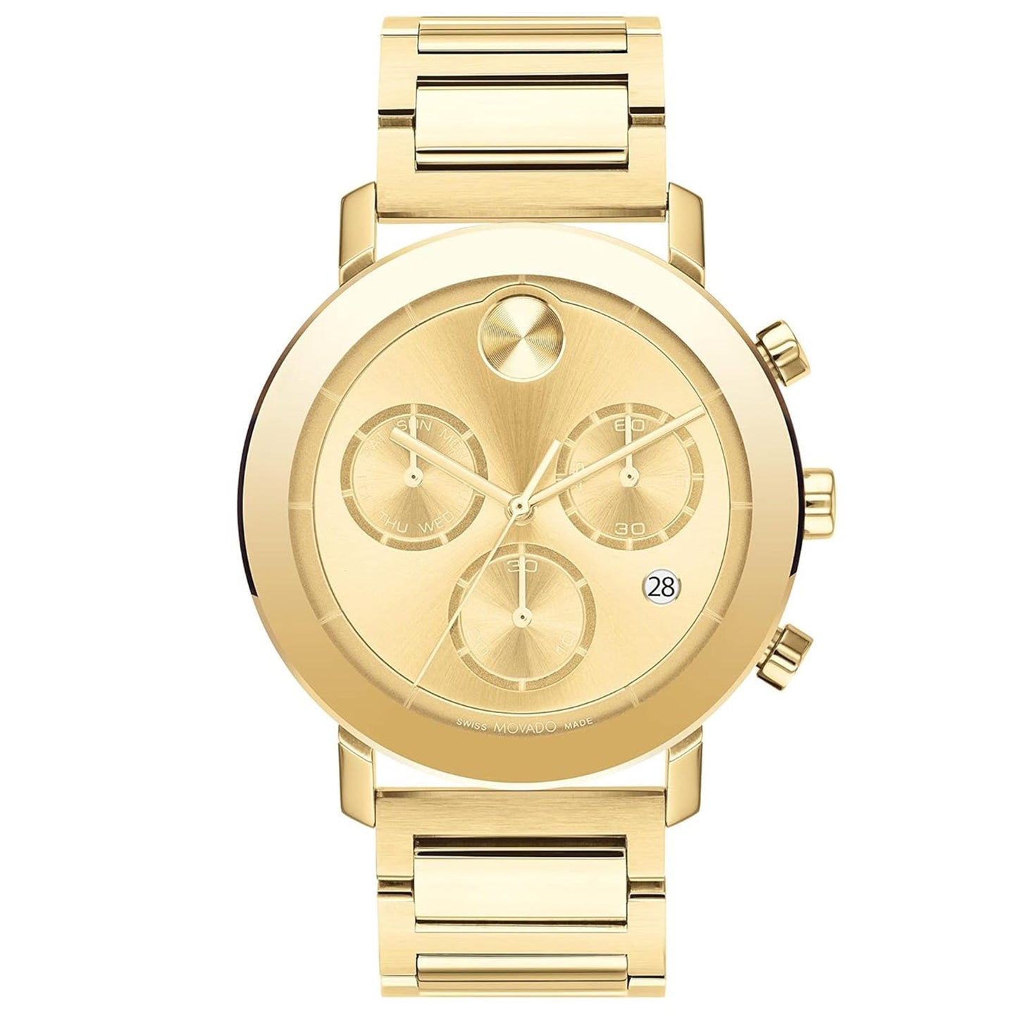 Movado Men's Bold Watch - Gold Dial & Stainless Steel
