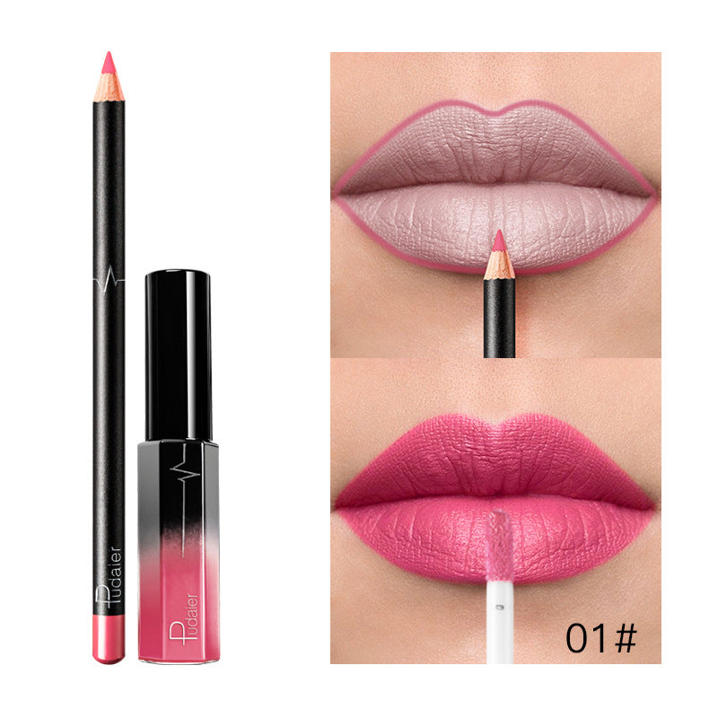 Pudaier 36 Color Matte Lip Gloss & Liner Set