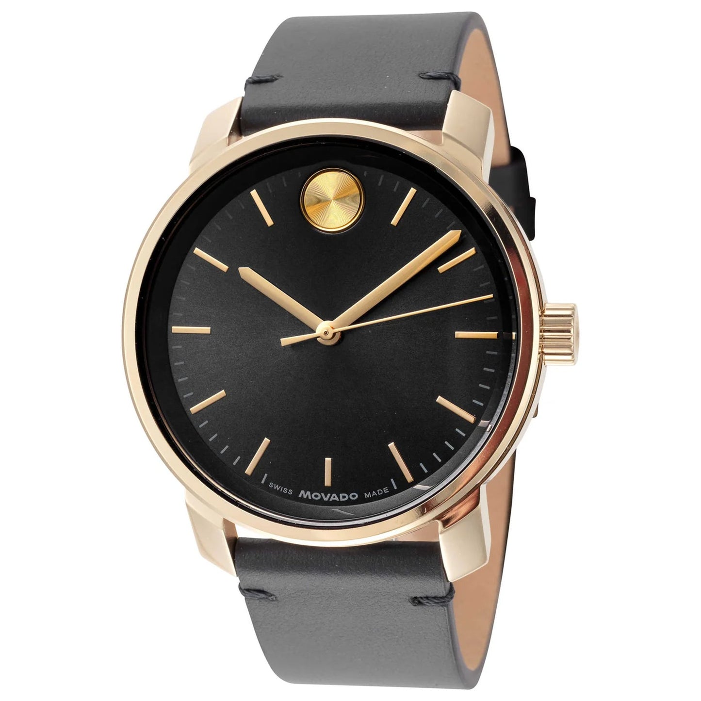 Movado Men's Bold Watch - Blue Dial & Leather Strap
