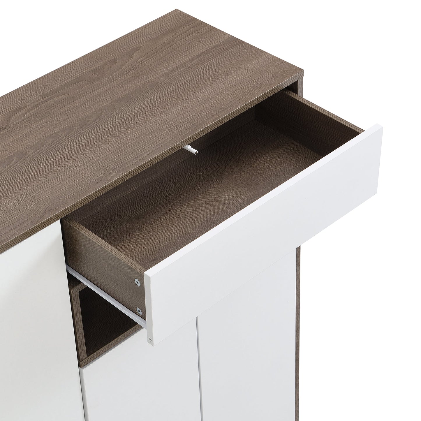ON-TRANS 2-in-1 shoe storage platform and shoe cabinet, with soft cushioned seats and adjustable shelves, white - Korvel