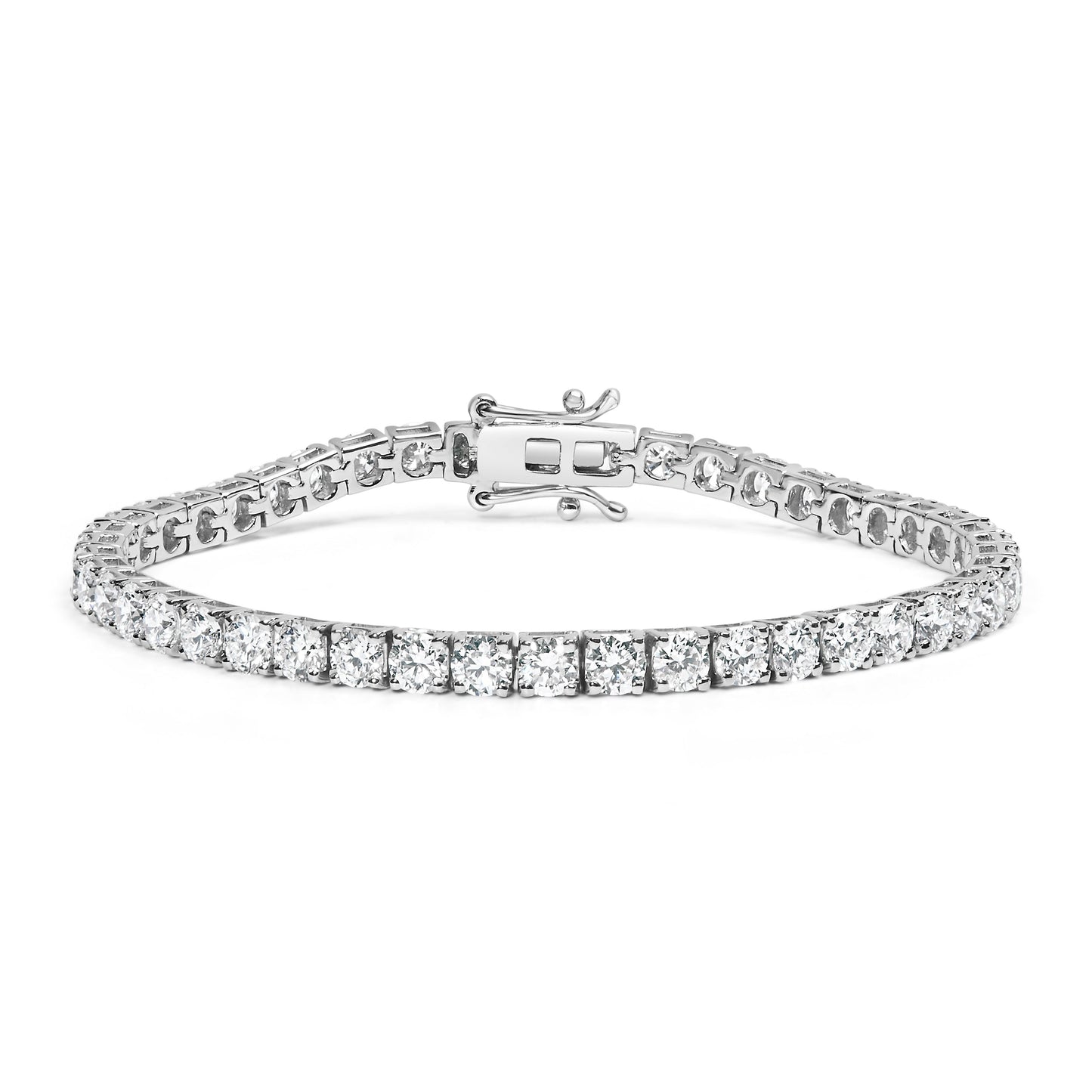 14K White Gold Lab Grown Diamond Tennis Bracelet - 5.00 Cttw