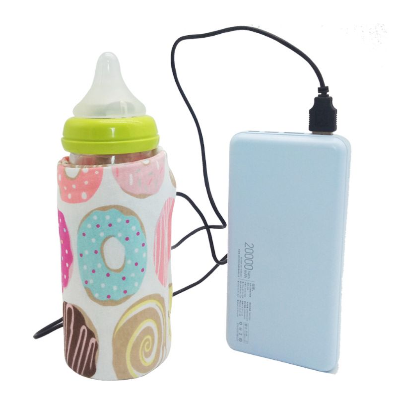USB Milk Water Warmer Travel Stroller Insulated Bag Baby Nursing Bottle Heater - Korvel