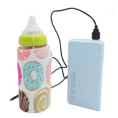 USB Milk Water Warmer Travel Stroller Insulated Bag Baby Nursing Bottle Heater - Korvel