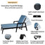 3PC Outdoor Aluminum Patio Furniture Chaise Lounge Set 2 Chaise & 1 End Table - Korvel